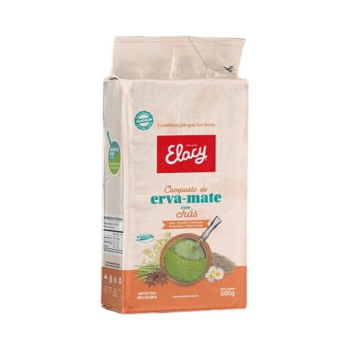 Erva Mate Chimarrão ELACY COMPOSTA CHÁS Gaúcho Vácuo 500g - Imagem 2