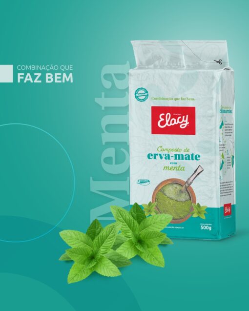 Erva Mate Chimarrão ELACY MENTA Gaúcho Vácuo 500g - Imagem 3