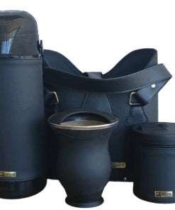 Kit Bolsa Chimarrão Mateira Feminina PRETO 5 PEÇAS